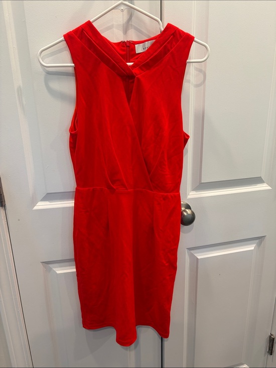 Adelyn Rae Dresses & Skirts - Anthropology Adelyn Rae Classic Red Sleeveless Wrap-Front Dress
